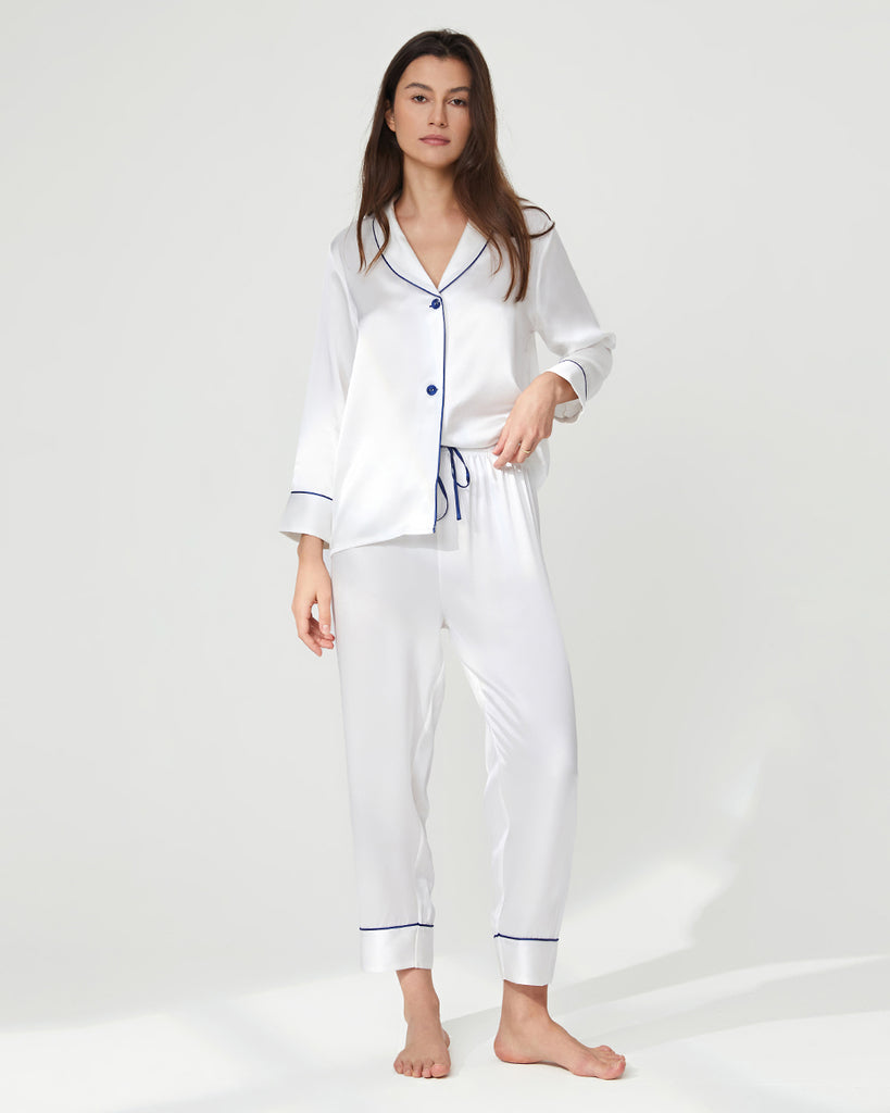 19 Momme Silk Pajamas Women's Long Sleeve Shirt