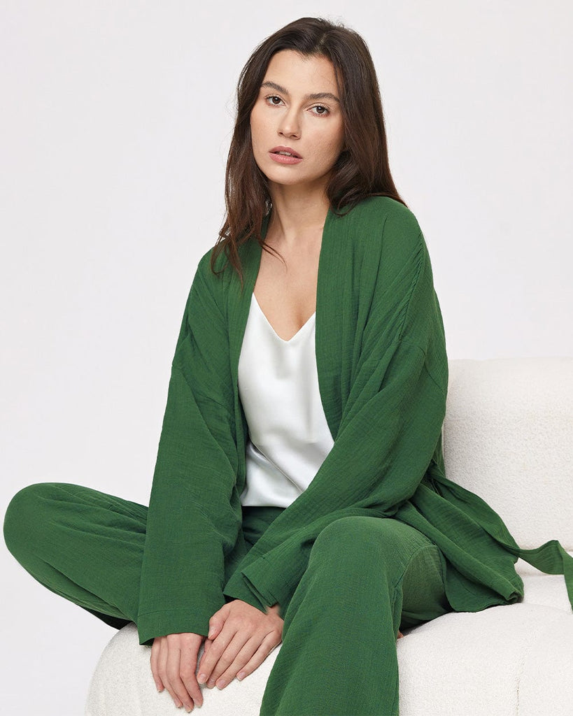 Cotton Pajamas Women's Long Sleeve Robe