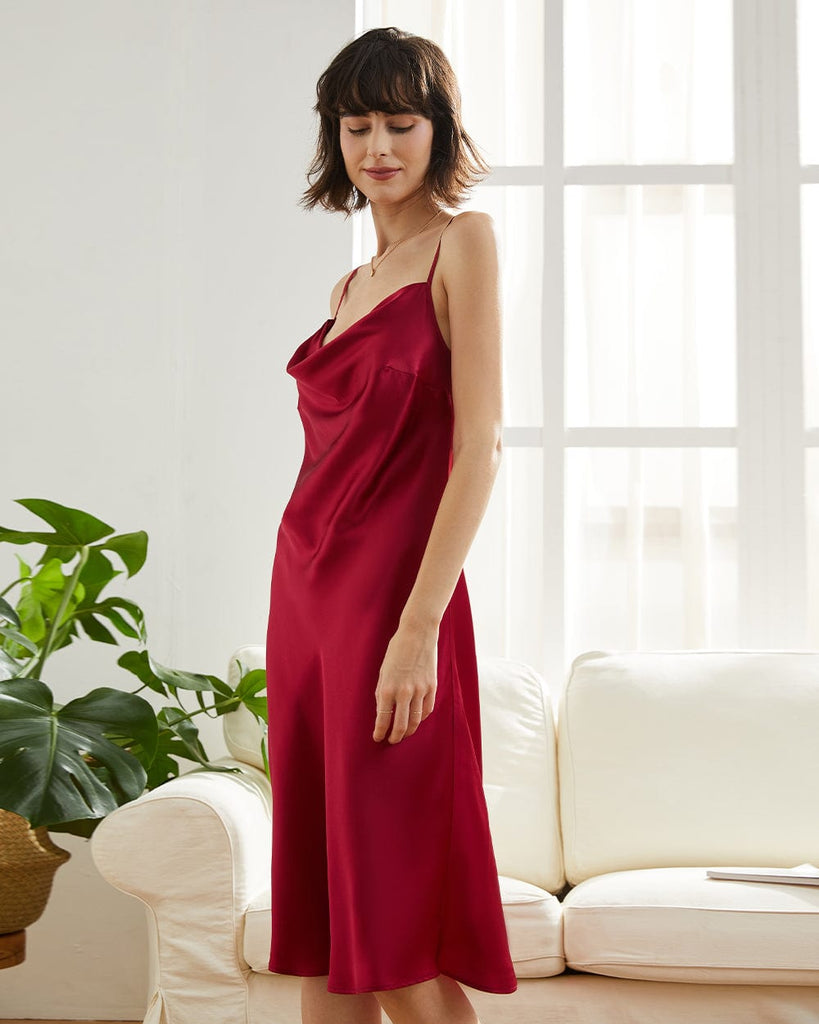 19 Momme Heavy Silk Loungewear Women's Long Slip Dress