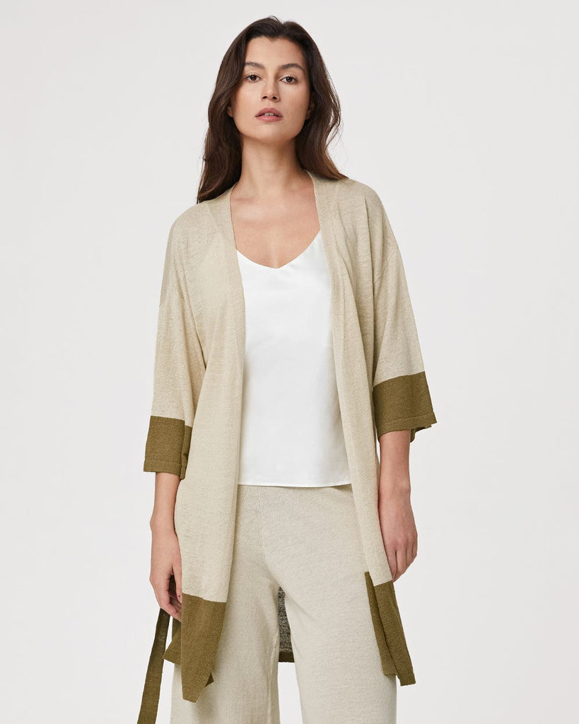 Cotton & Linen Loungewear Women's Loose Long Knitted Cardigan