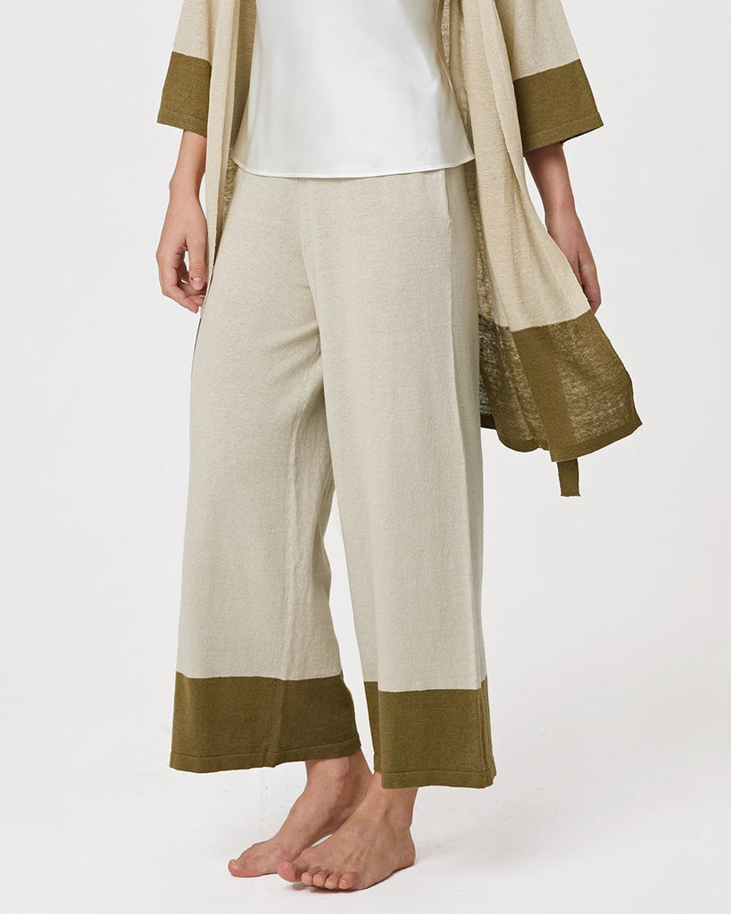 Cotton & Linen Pajamas Women's Wide Leg Pants