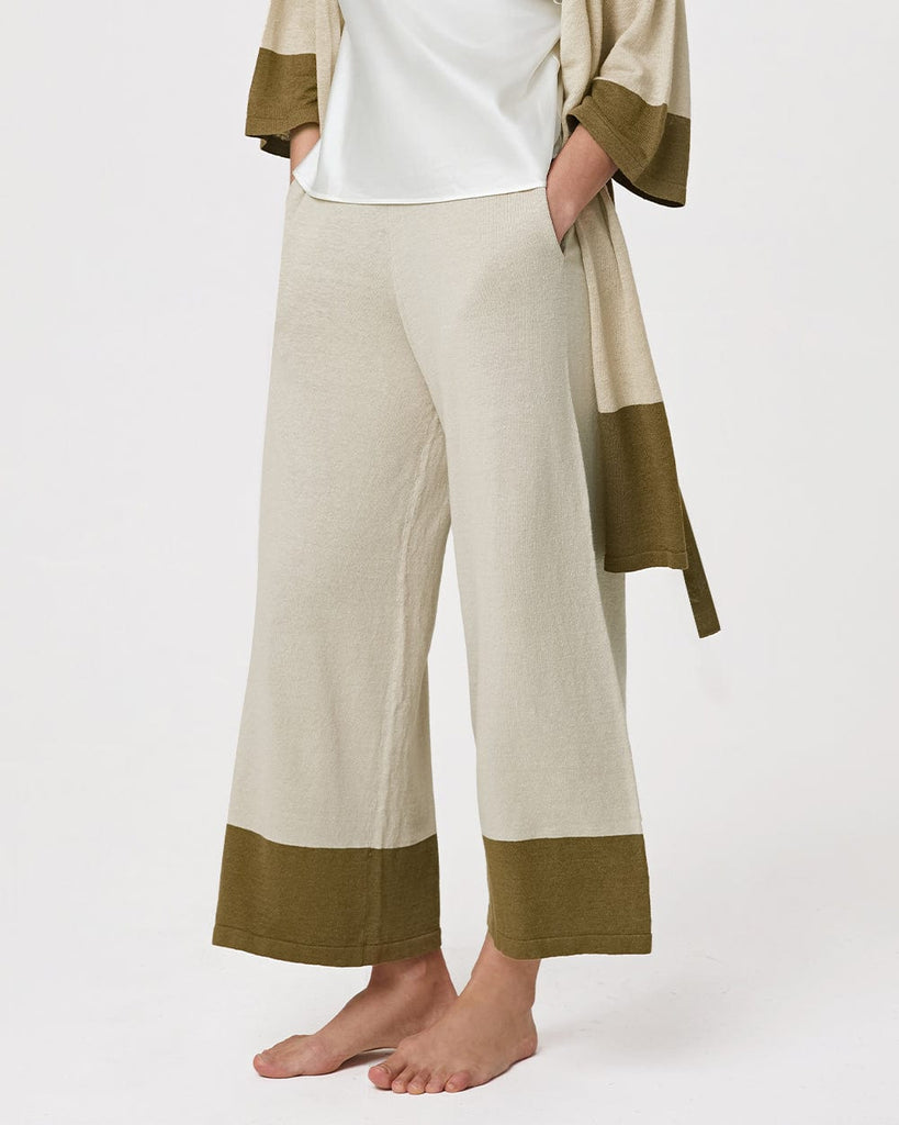 Cotton & Linen Pajamas Women's Wide Leg Pants