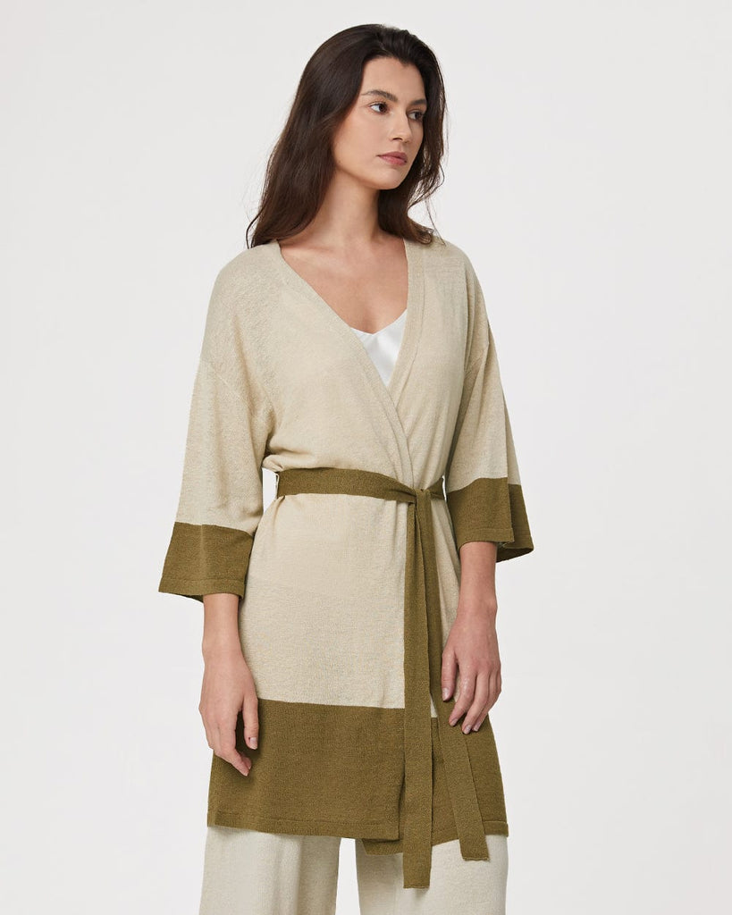 Cotton & Linen Loungewear Women's Loose Long Knitted Cardigan