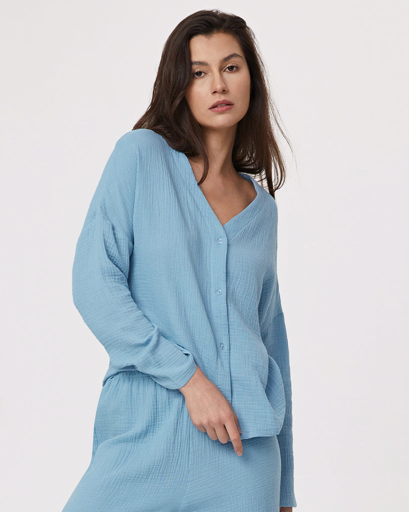 Cotton Pajamas Women's Long Sleeve Top