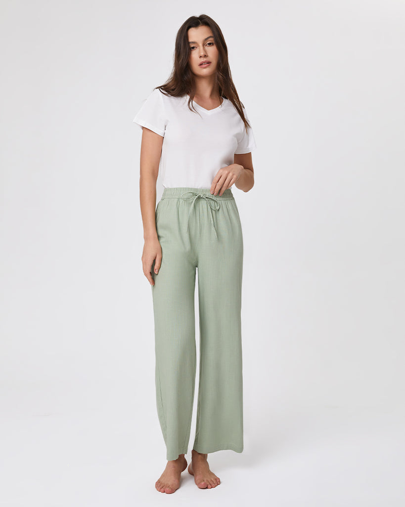 Cotton & Ramie Loungewear Women's Casual Pants