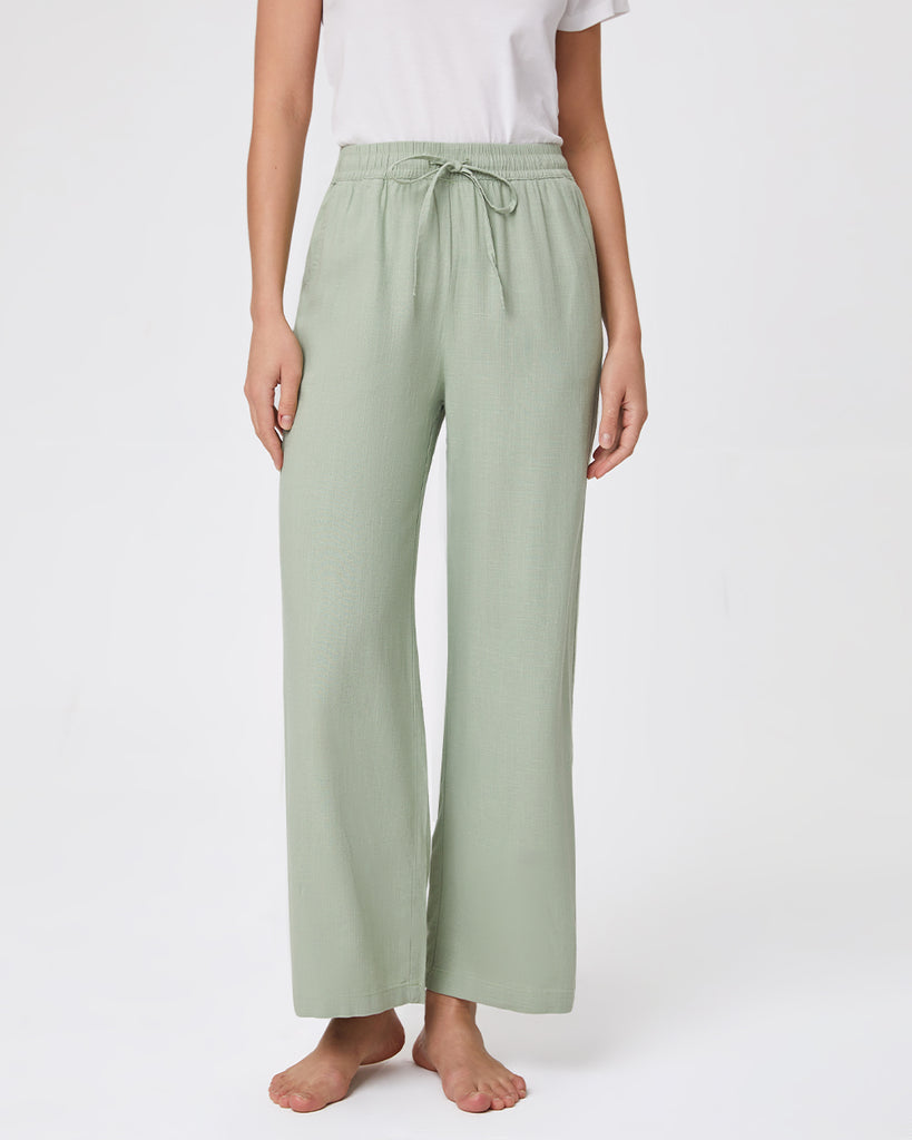 Cotton & Ramie Loungewear Women's Casual Pants