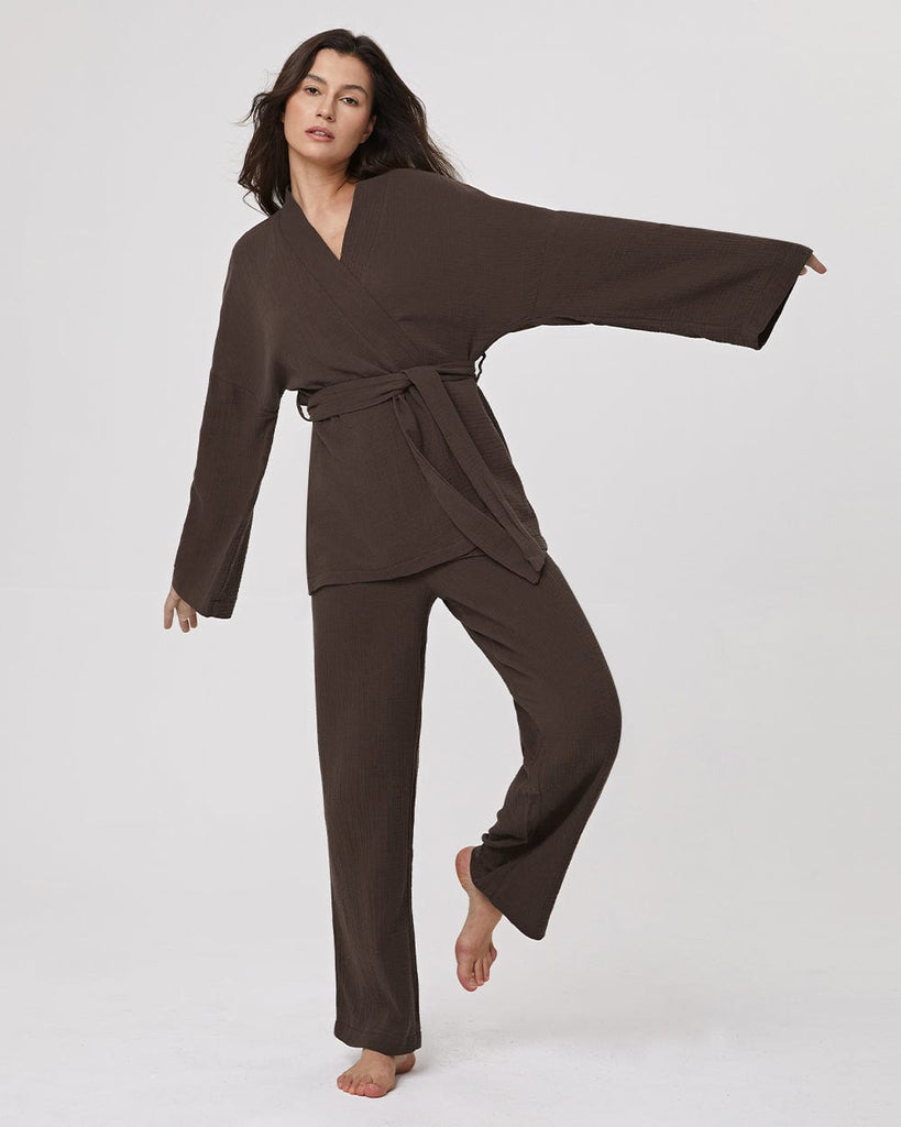 Cotton Pajamas Women's Long Sleeve Robe