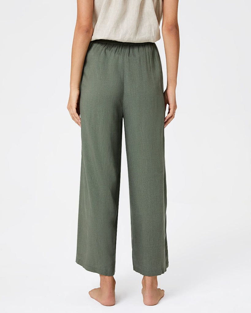 Cotton & Ramie Loungewear Women's Wide Leg Pants