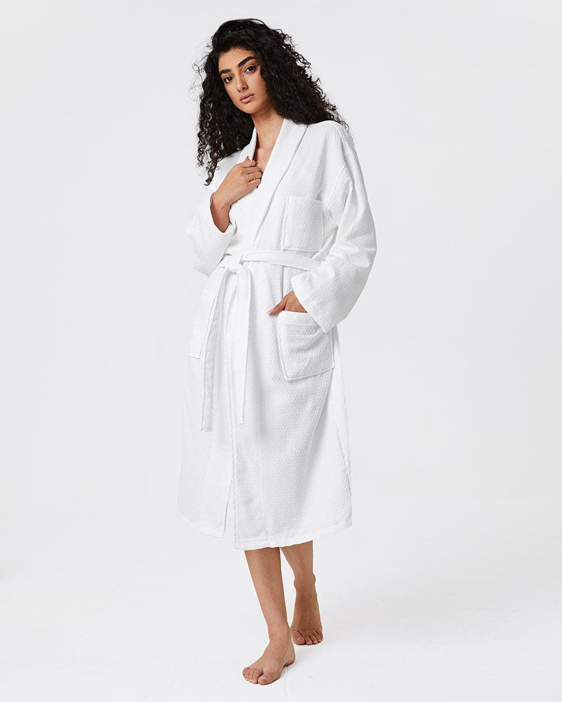 Cotton Sleepwear Women's Waffle Bathrobe