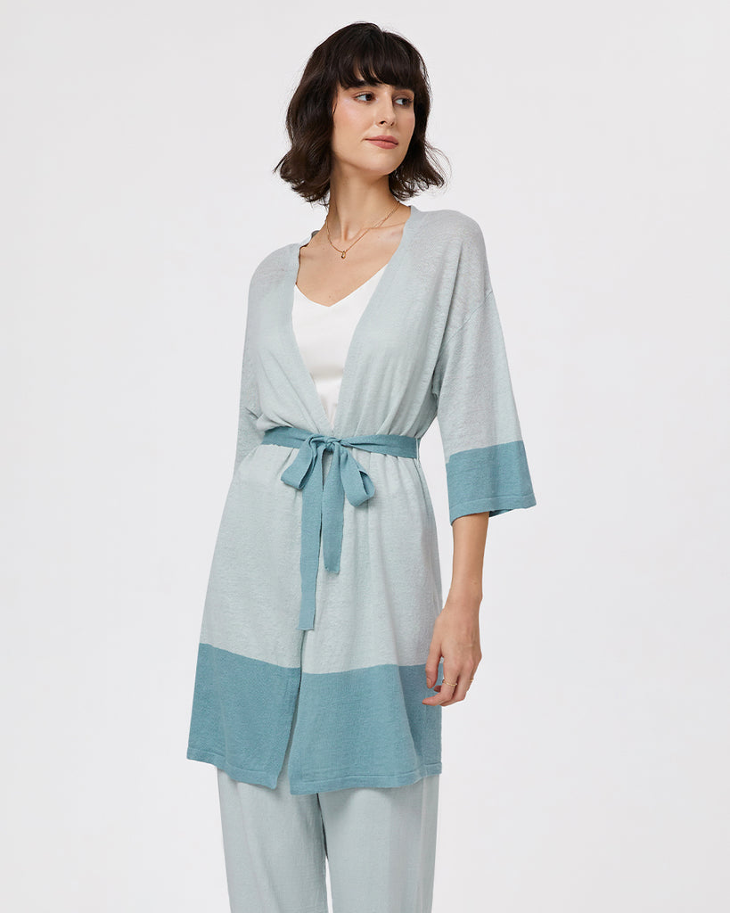 Cotton & Linen Loungewear Women's Loose Long Knitted Cardigan