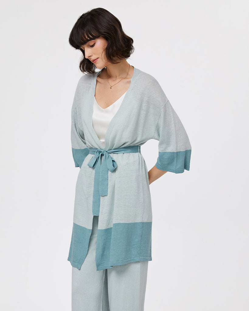 Cotton & Linen Loungewear Women's Loose Long Knitted Cardigan