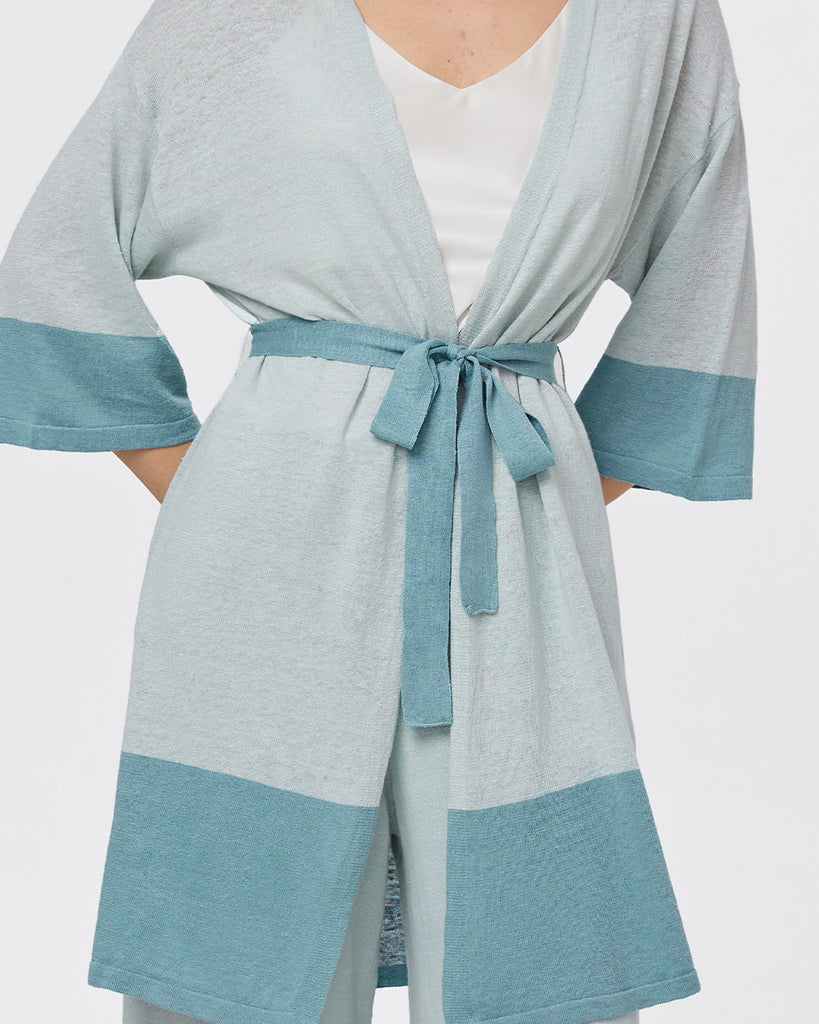 Cotton & Linen Loungewear Women's Loose Long Knitted Cardigan