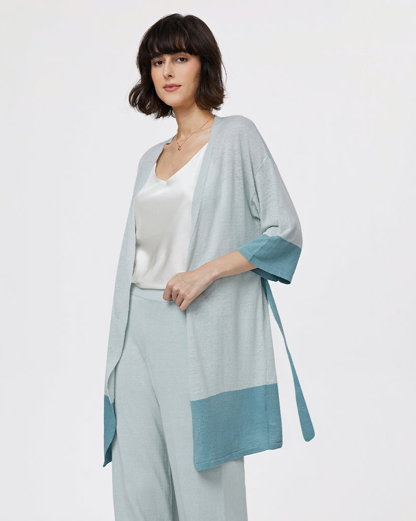 Cotton & Linen Loungewear Women's Loose Long Knitted Cardigan