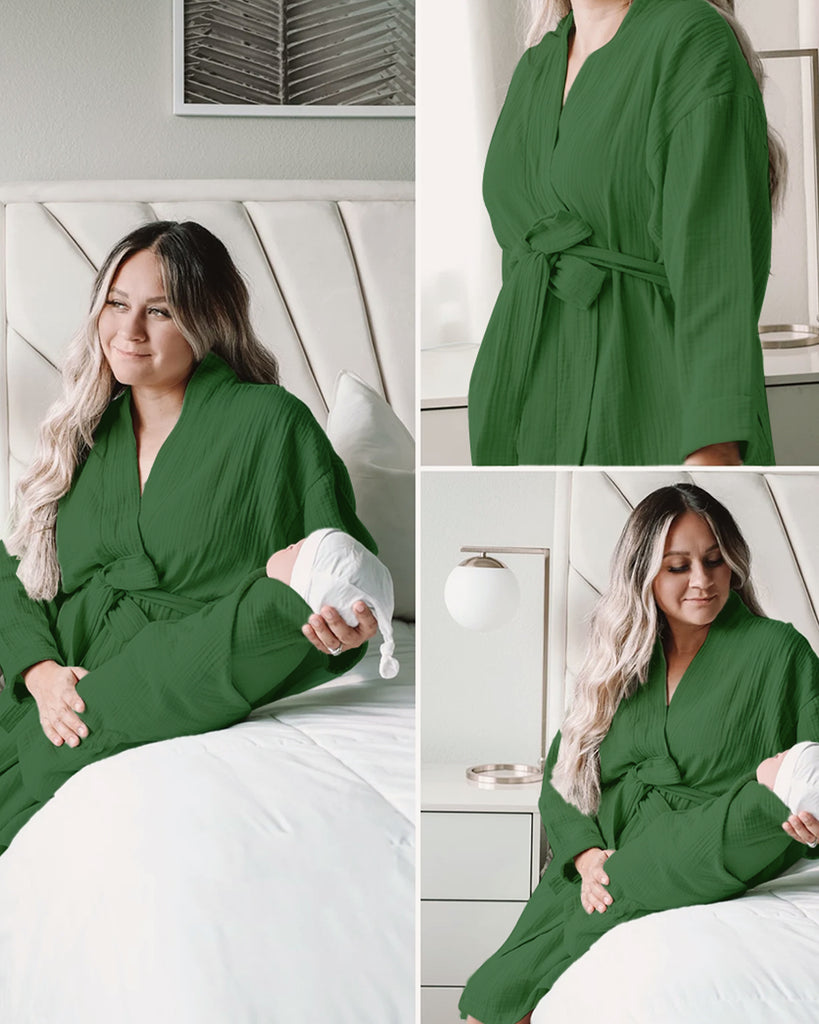 Cotton Pajamas Women's Long Sleeve Robe