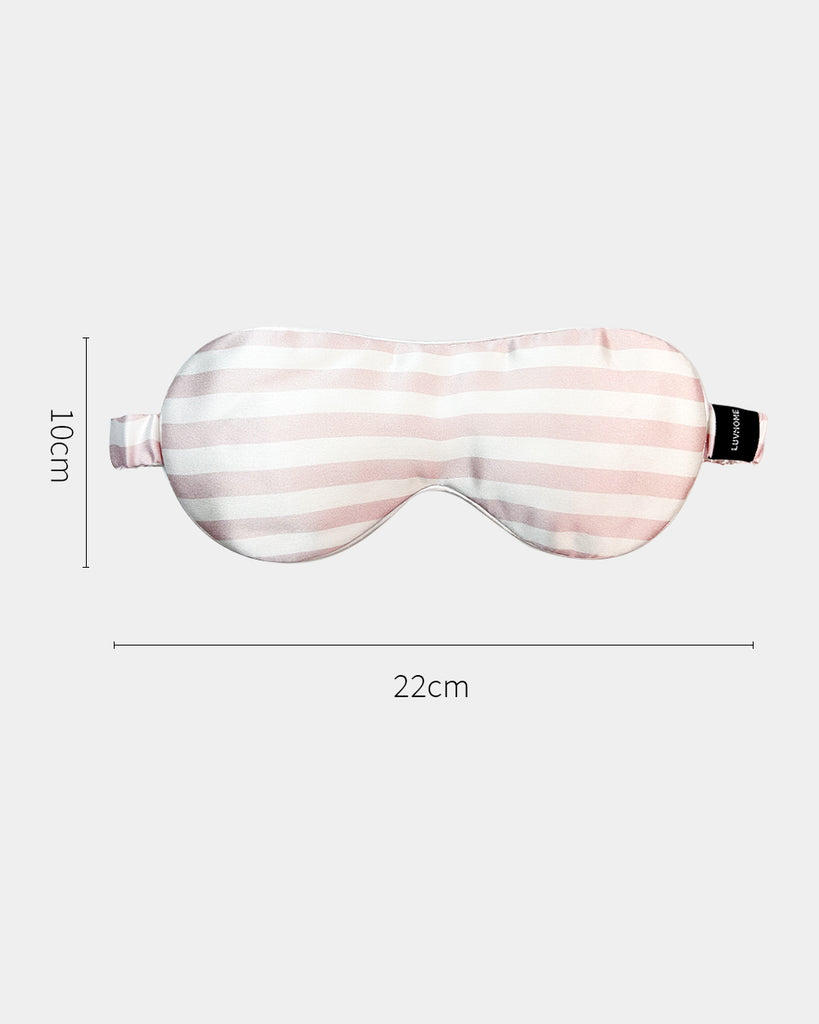 19 Momme Silk Striped Pattern Eye Mask