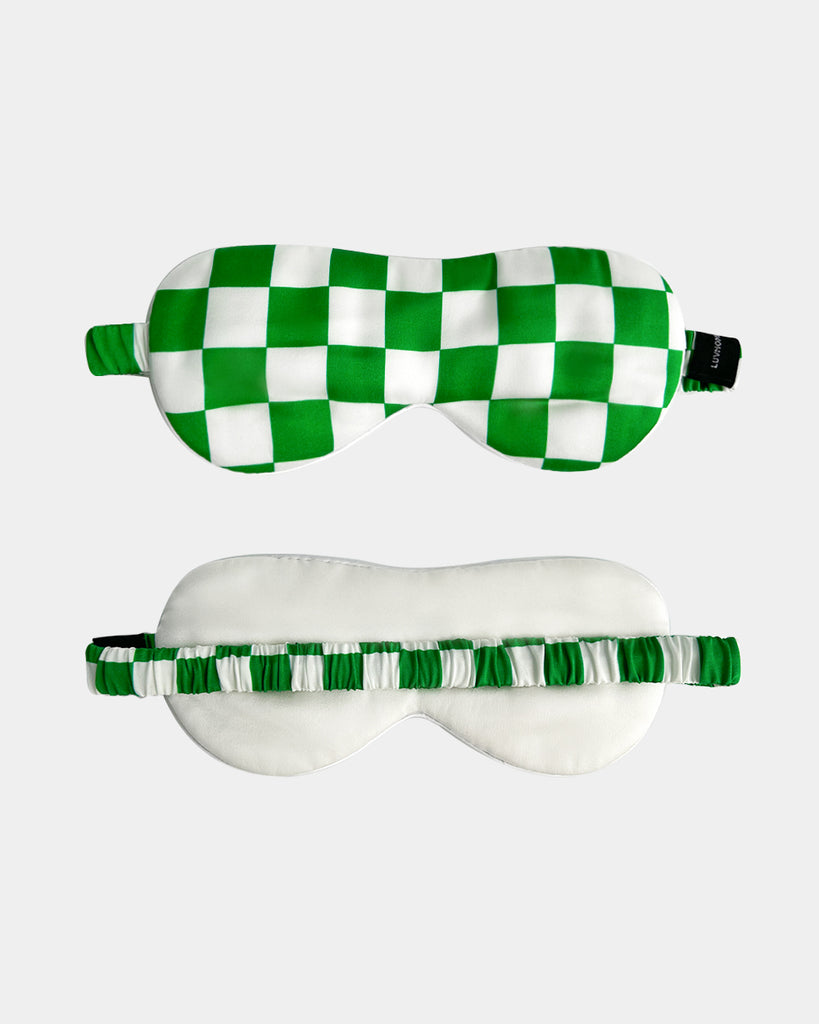 19 Momme Silk Checkerboard Eye Mask