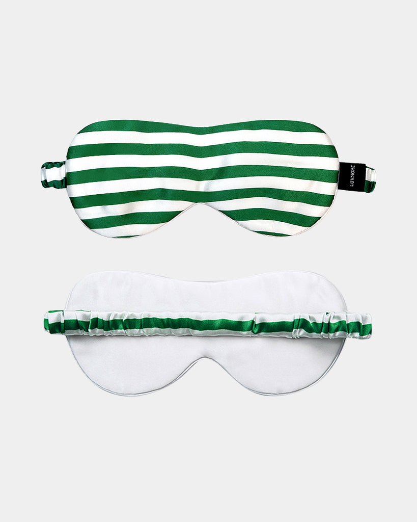 19 Momme Silk Striped Pattern Eye Mask