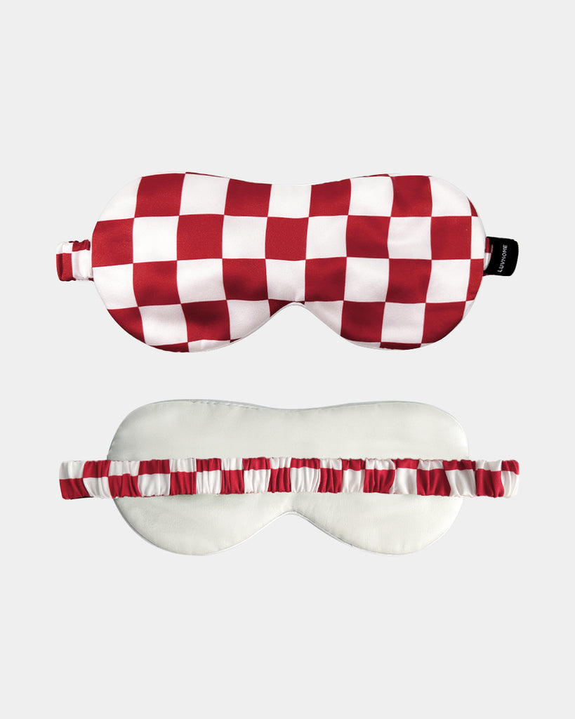 19 Momme Silk Checkerboard Eye Mask